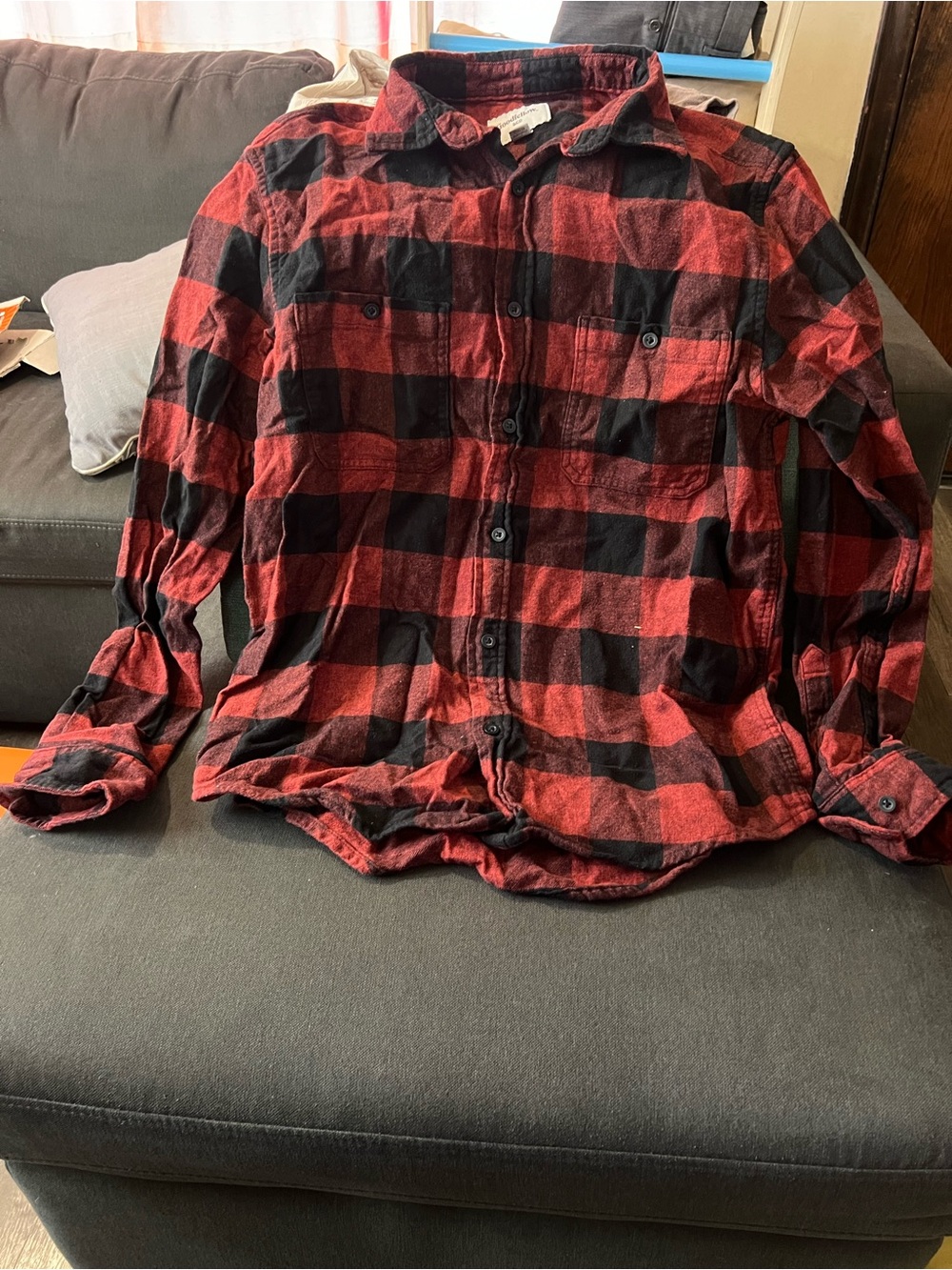 Goodfellow & Co Red and Black Buffalo Plaid Shirt